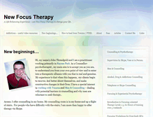 Tablet Screenshot of newfocustherapy.co.uk